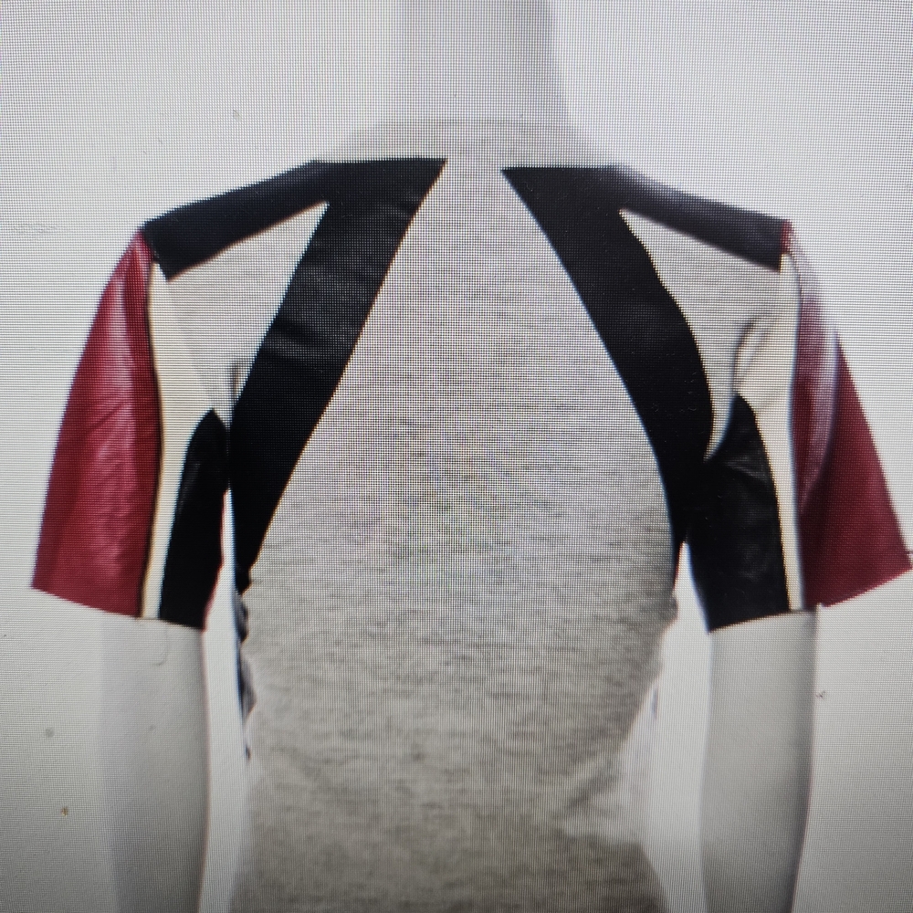 Louis Vuitton Colorblock Short Sleeve Knit Top in Gray, Black & Burgundy - Picture 3 of 5